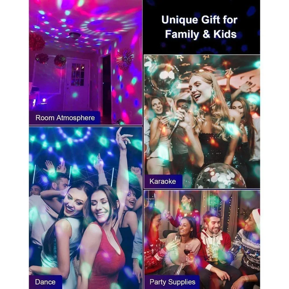 Sound Activated 7 Modes Party Stage Lights with Remote Control Dj Lighting